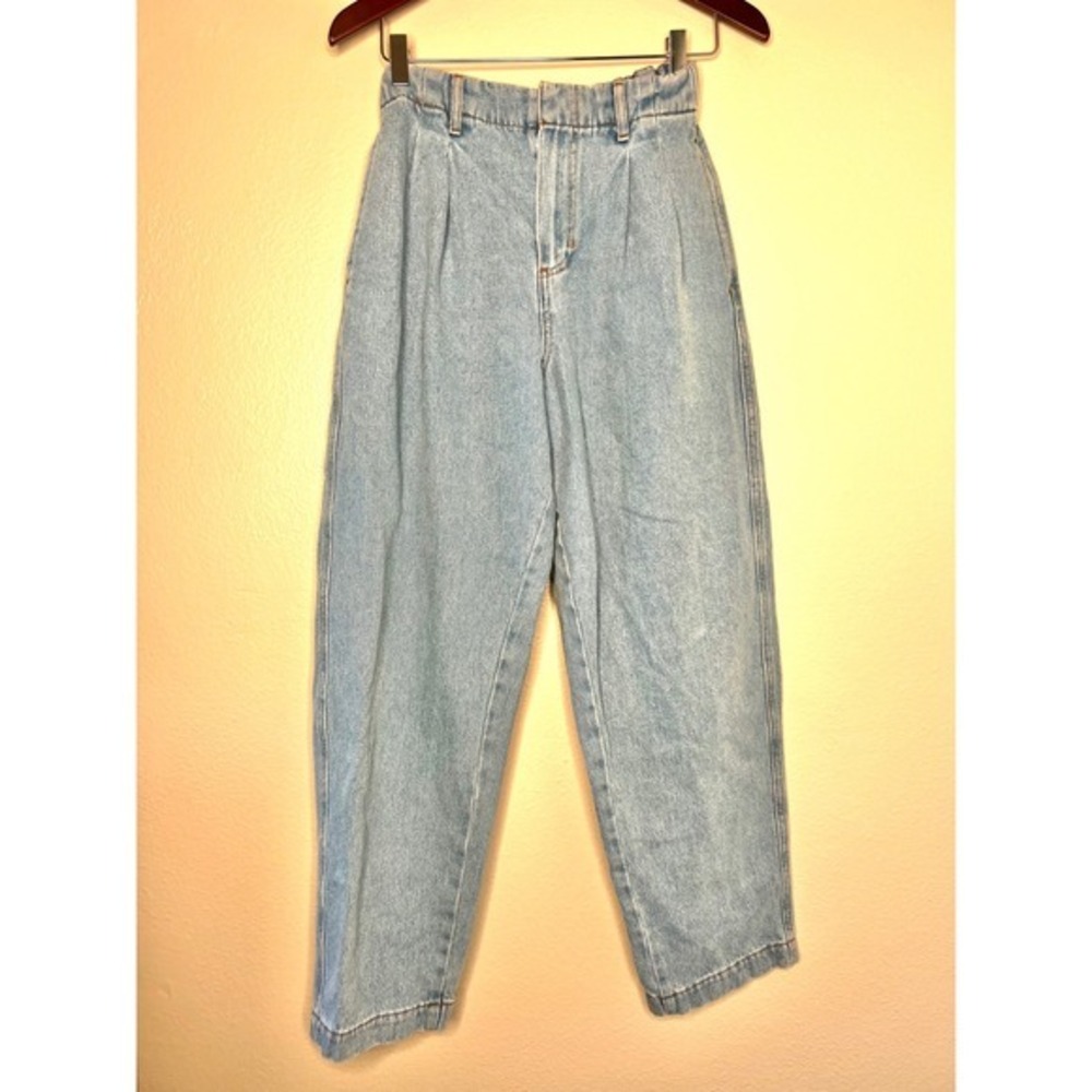 BDG Urban Outfitters Drew Light Baggy Pleated High Waisted Jeans Women's L32 - Picture 1 of 5